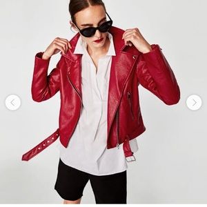 Zara faux leather jacket